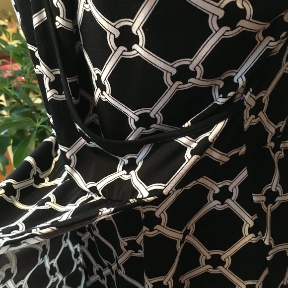 Harvé Bernard Horsebit Faux Wrap Dress Size Large - Picture 5 of 5